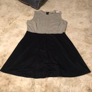 FOREVER21+ HEATHER GREY/NAVY Dress (NEW)